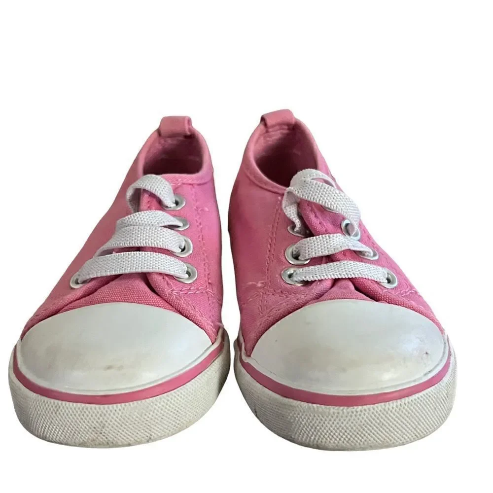 Baby Gap pink low top toddler sneakers size 7‎